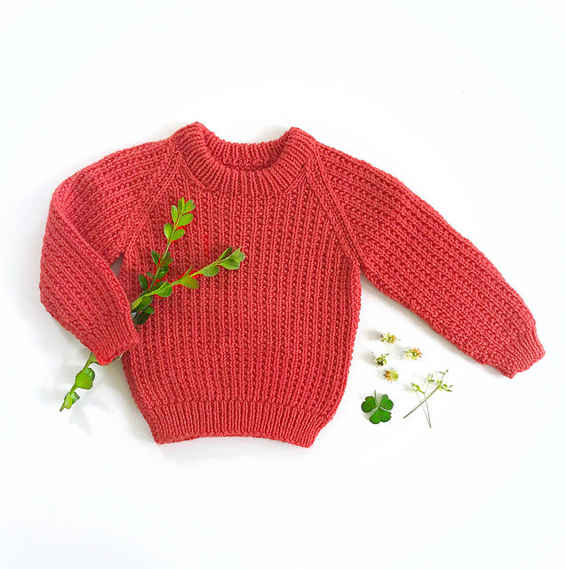 #16 English Rib Pullover - child & adult sweater by Yankee Knitter Designs