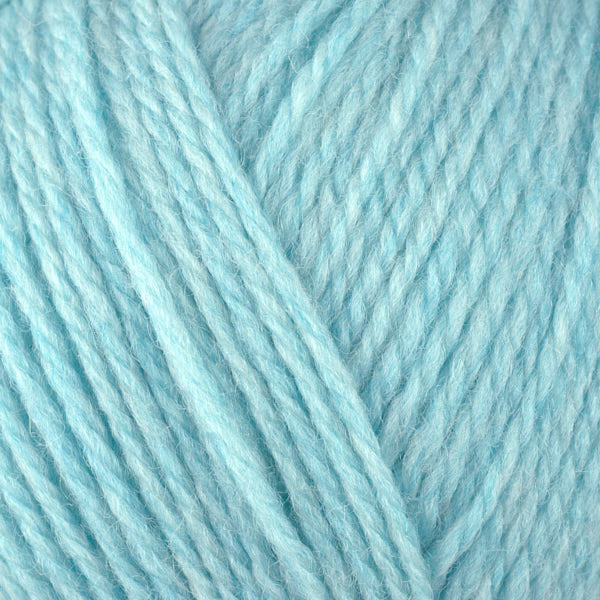 A close-up image of a skein of Berroco Ultra Wool DK weight yarn in a pastel blue color.