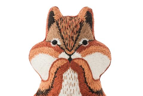 Chipmunk Embroidery Doll Kit by Kiriki Press