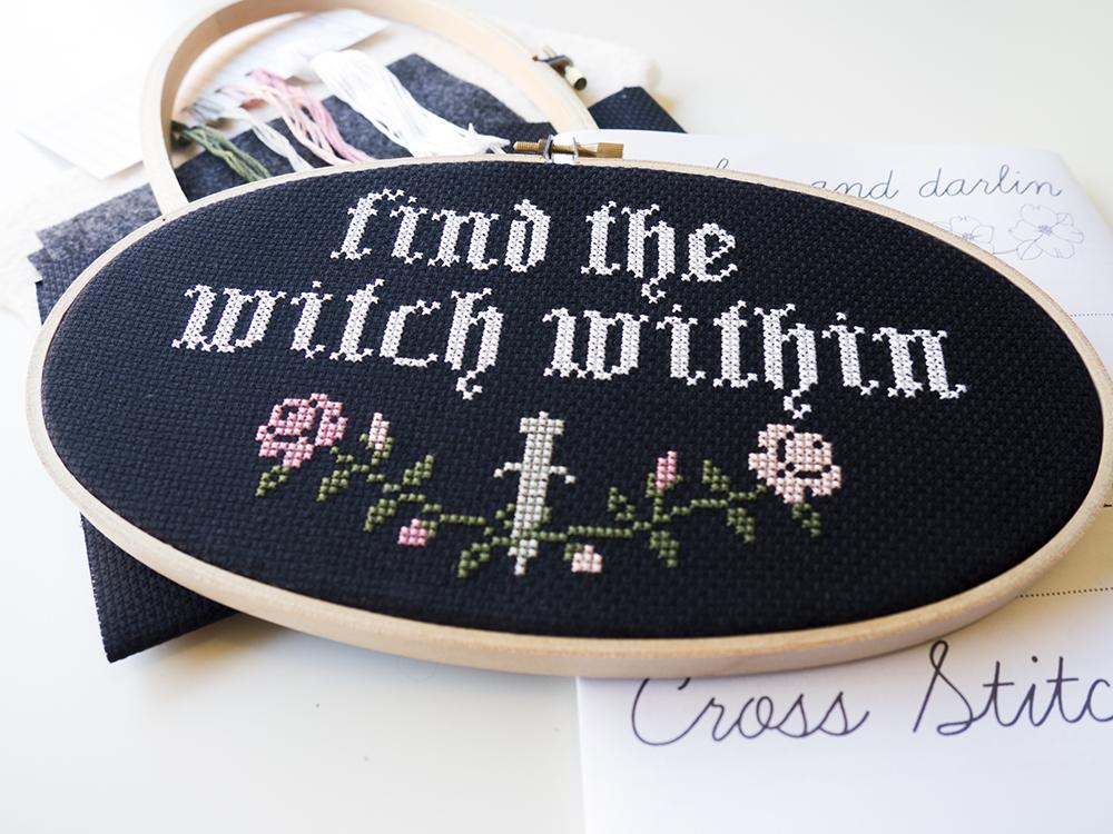 Find the Witch Within Cross Stitch Kit