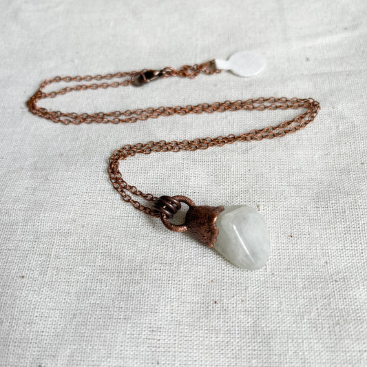 Rainbow Moonstone Electroform Necklace by The Cyprus Cabinet