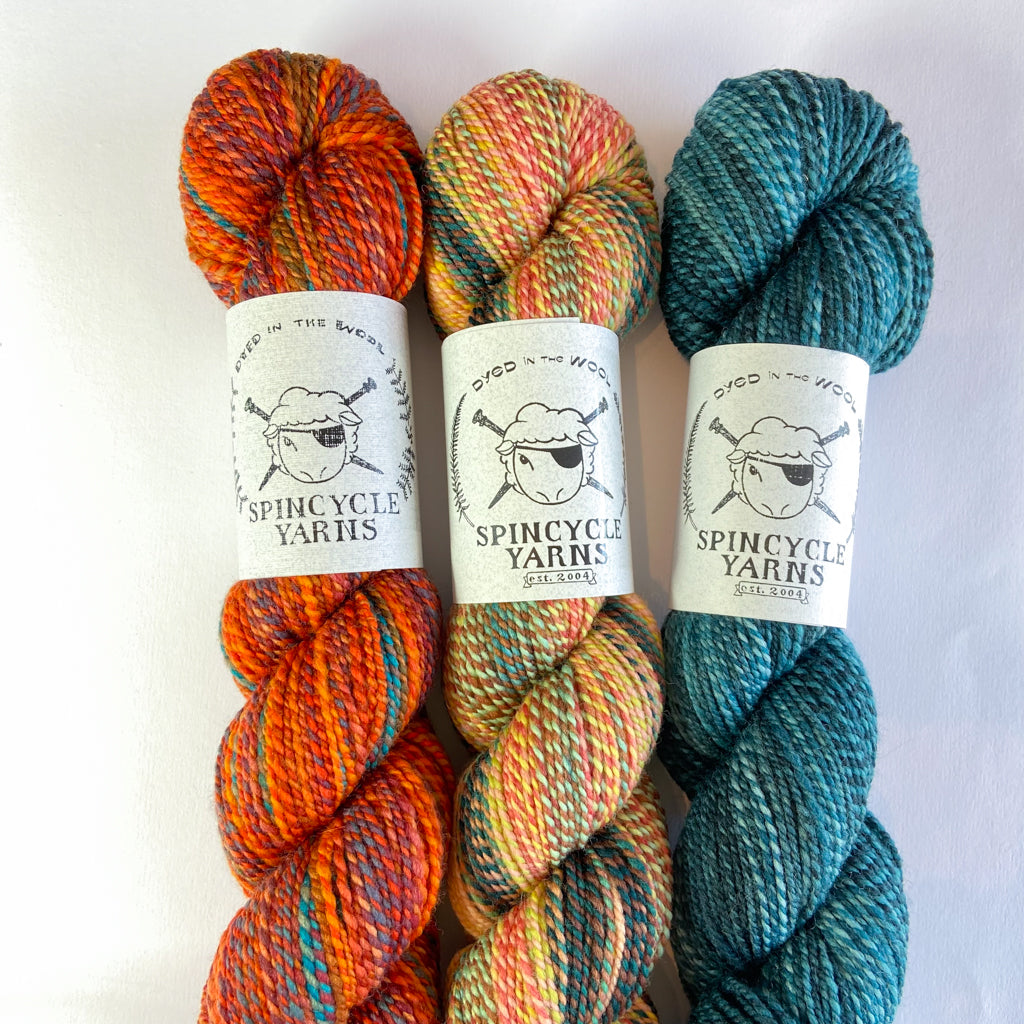 Shift Cowl Kits in Assorted Colors with Spincycle Dyed in the Wool