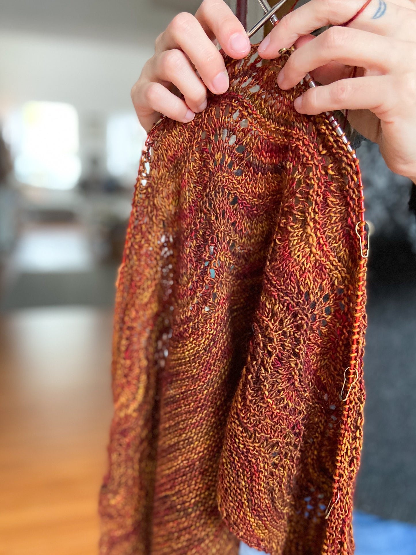 From the Embers - A Beltane Shawl Knitting Pattern - Digital Download