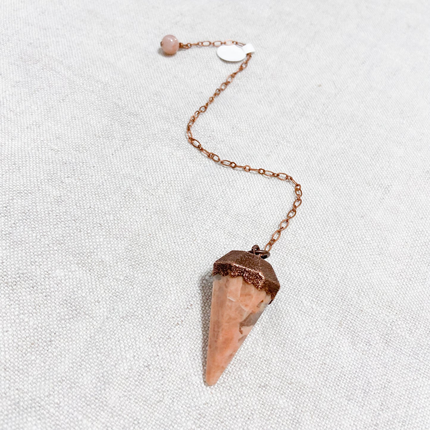 Moonstone Electroform Copper Pendulum