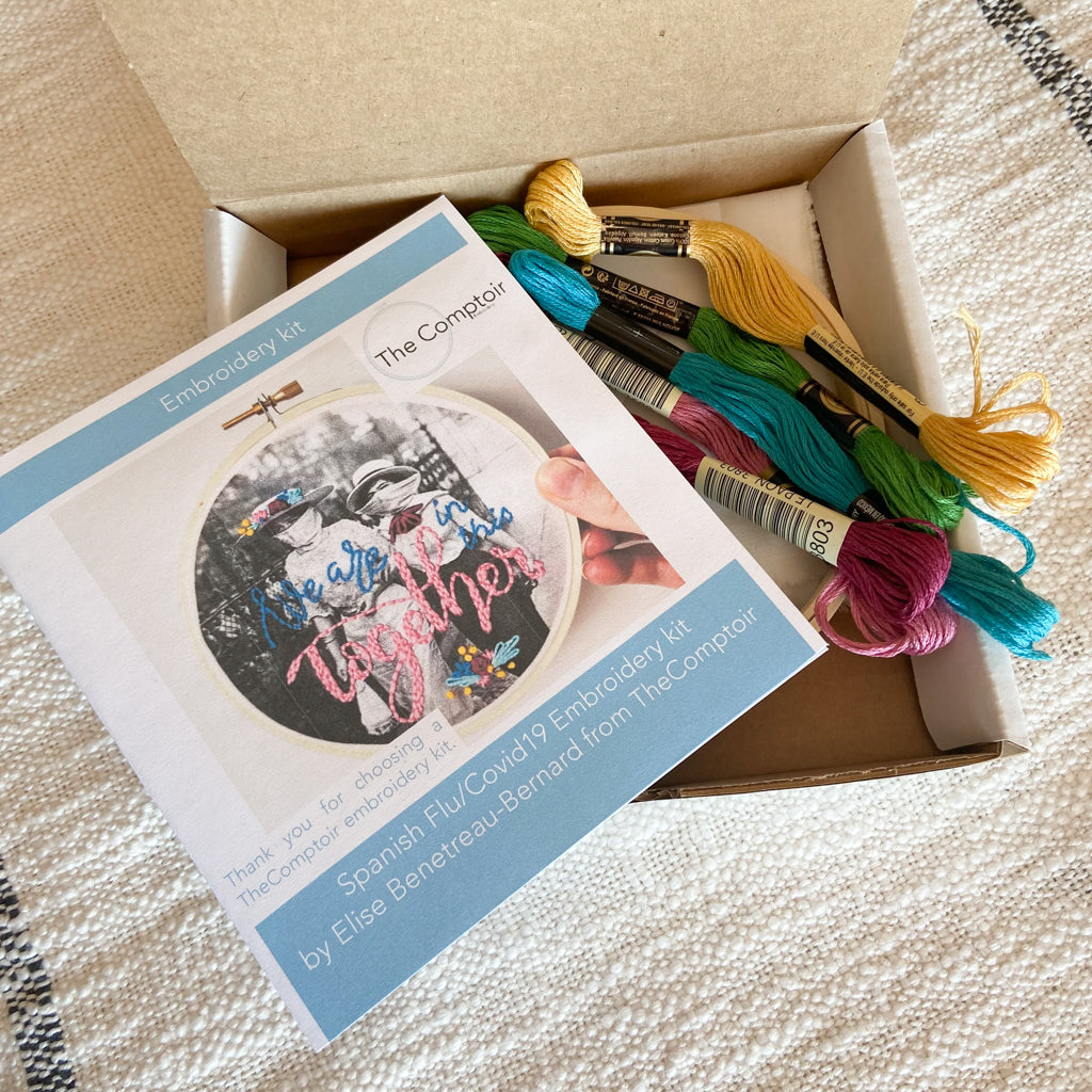 LAST CHANCE - We Are In This Together - Embroidery Kits by Le Comptoir
