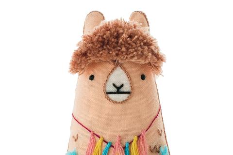 Llama Embroidery Doll Kit by Kiriki Press