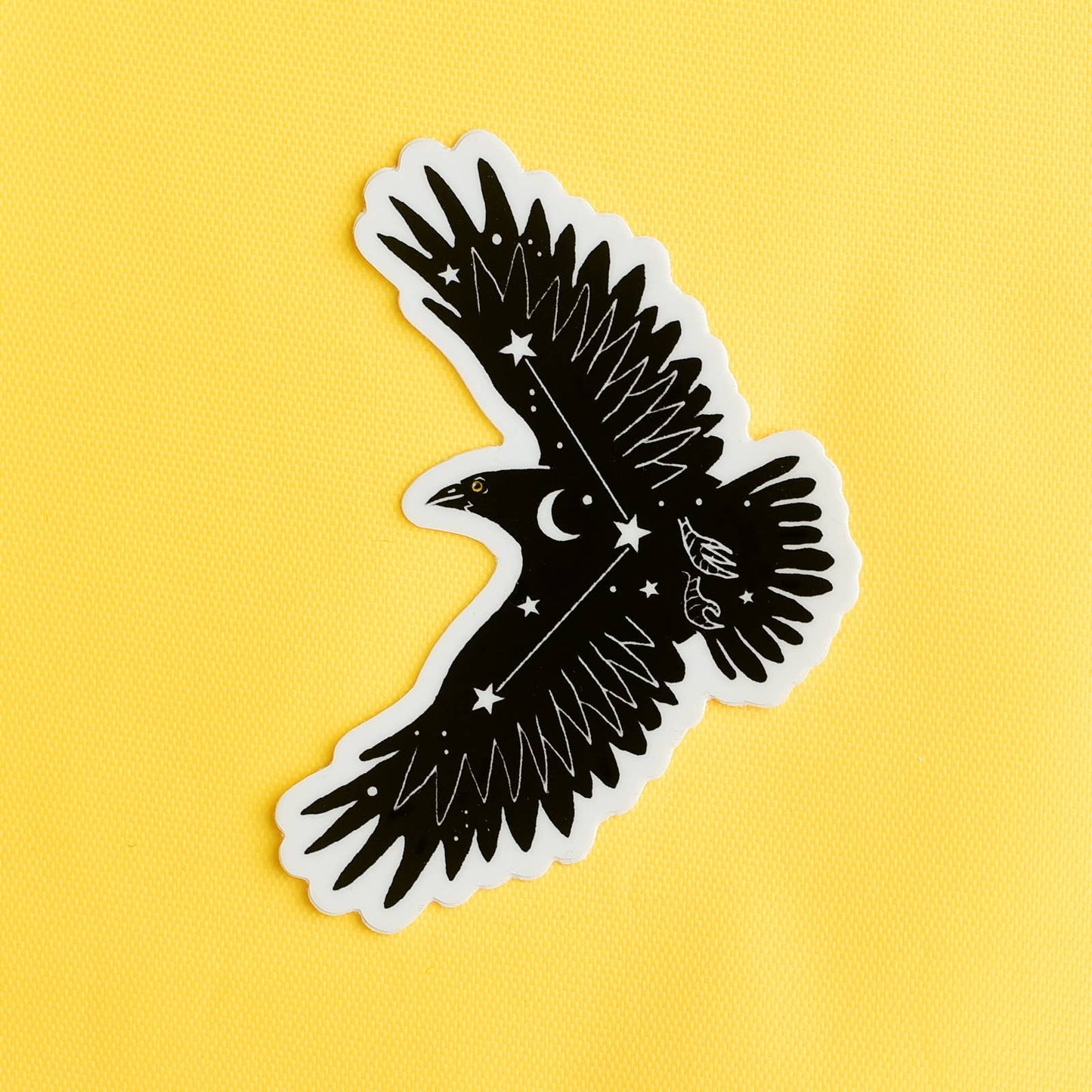 Celestial Crow Vinyl Sticker
