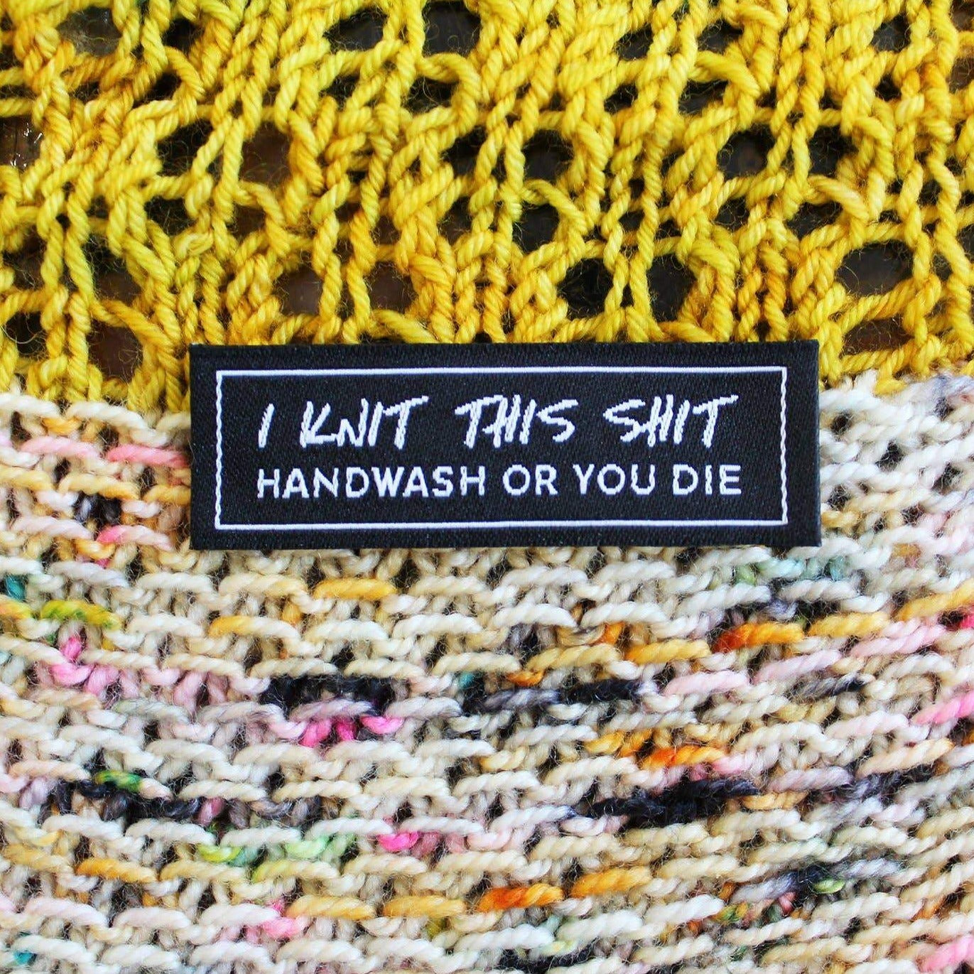 Snarky Woven Labels - "I Knit This Sh*t"
