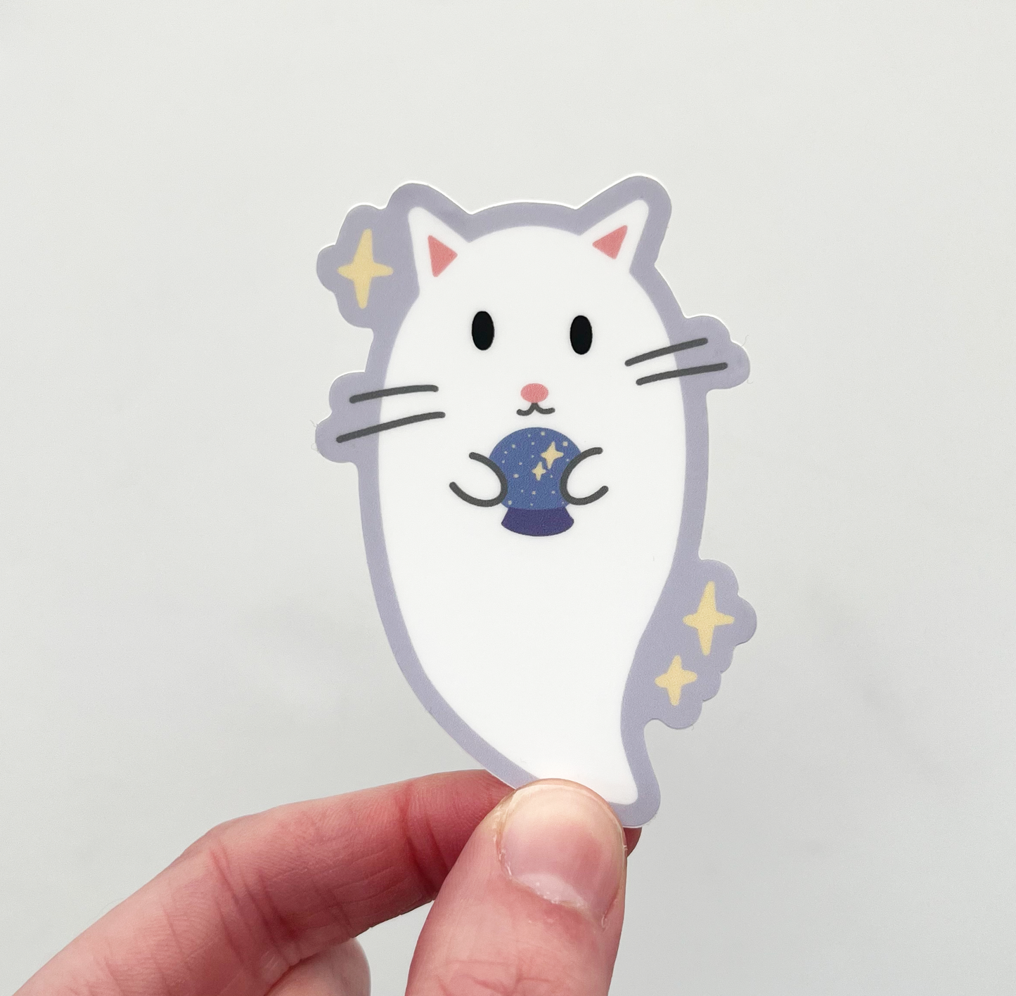 Magical Ghost Cat Sticker
