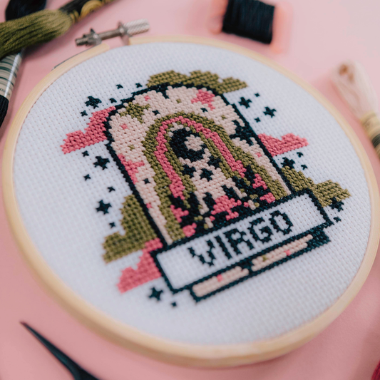 'Virgo' Zodiac Star Sign Cross Stitch Kit