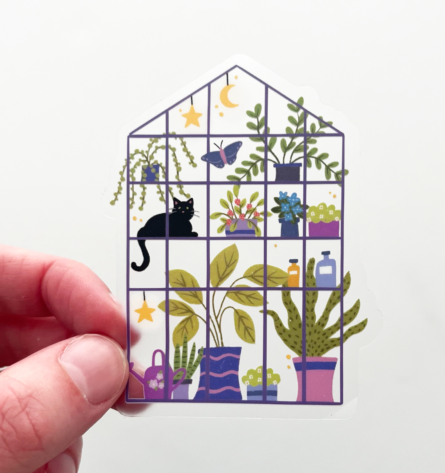 Magical Cat Greenhouse Sticker