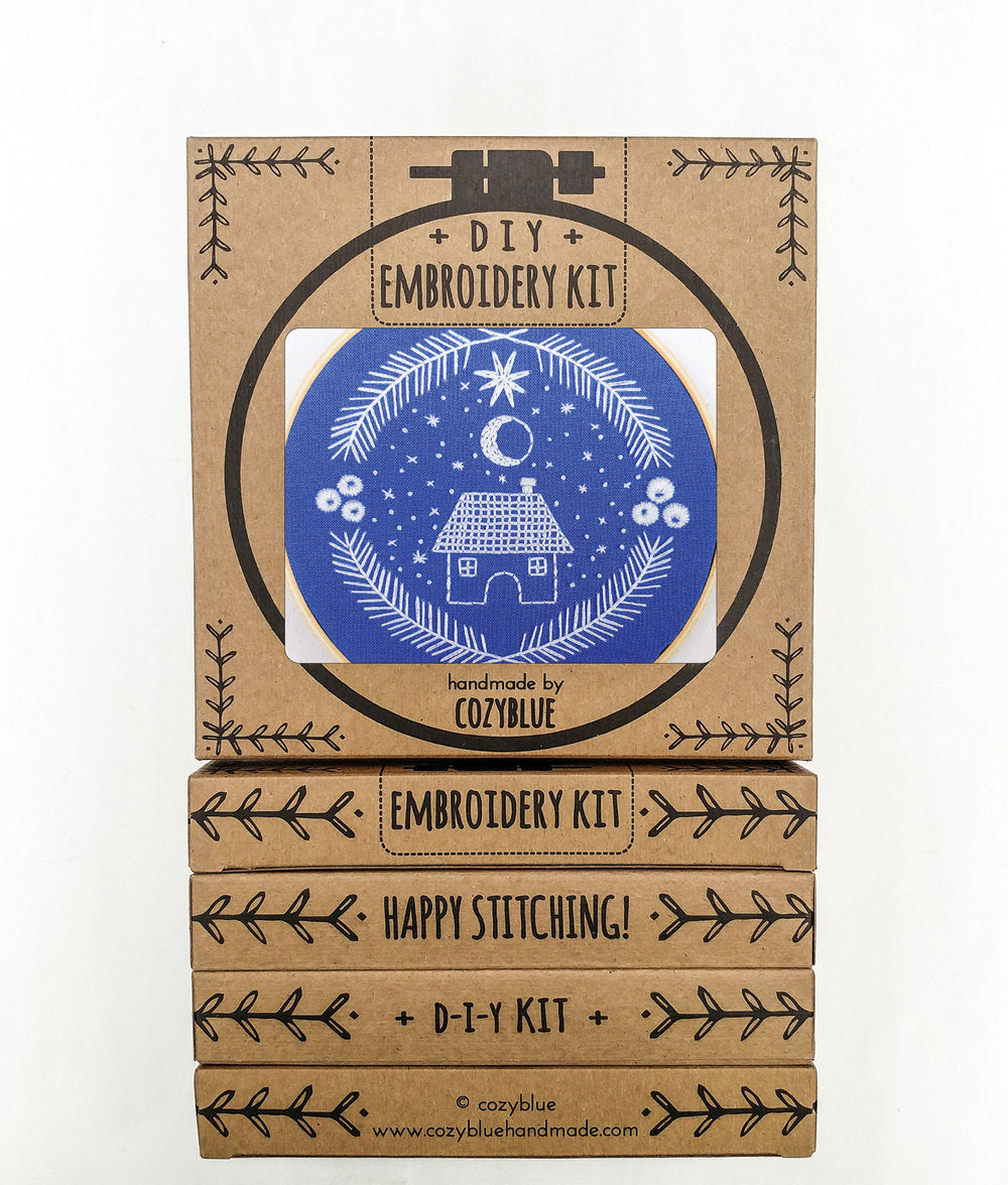 Holiday Home - Cozyblue Handmade Embroidery Kit
