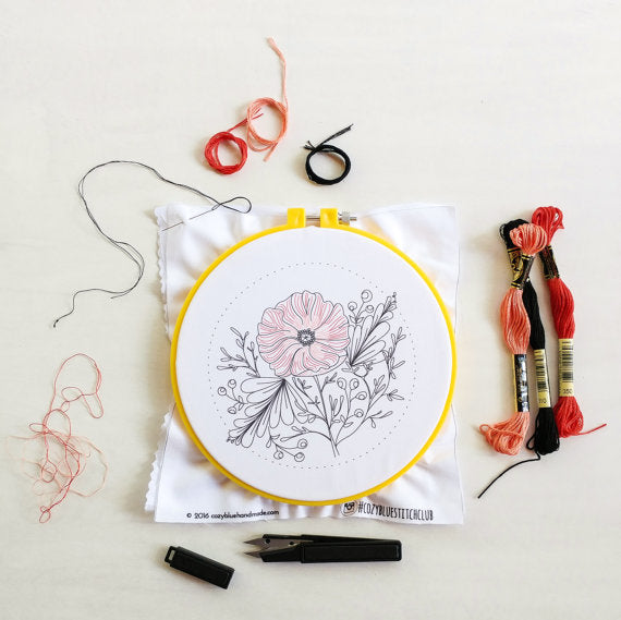 Poppy Power - Cozyblue Handmade Embroidery Kit
