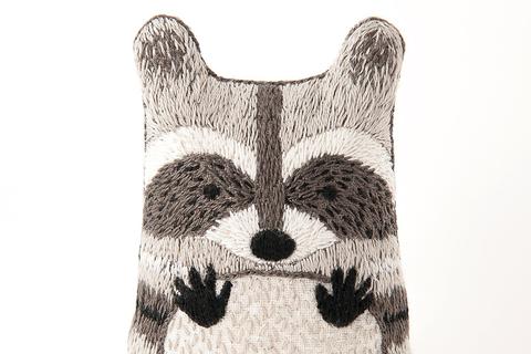 Raccoon Embroidery Doll Kit by Kiriki Press