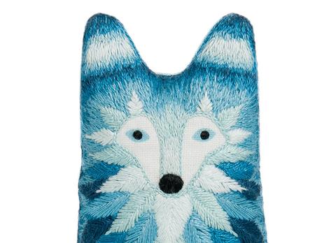 Wolf Embroidery Doll Kit by Kiriki Press