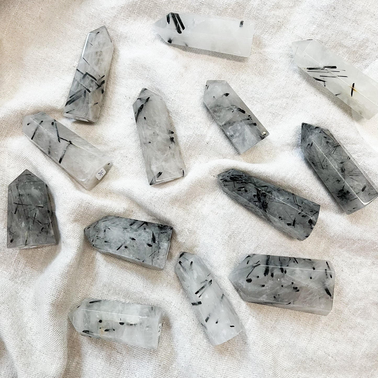 Tourmalinated Quartz Points