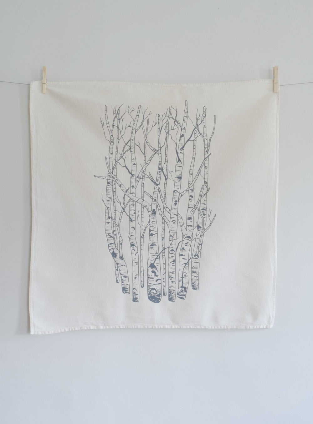 Birch Tree Tea Towel (Grey)