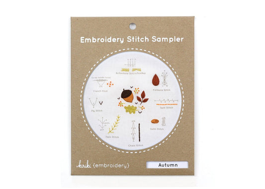 Autumn Embroidery Stitch Sampler Kit by Kiriki Press