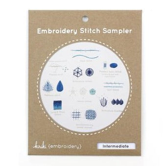 Intermediate Embroidery Stitch Sampler Kit by Kiriki Press